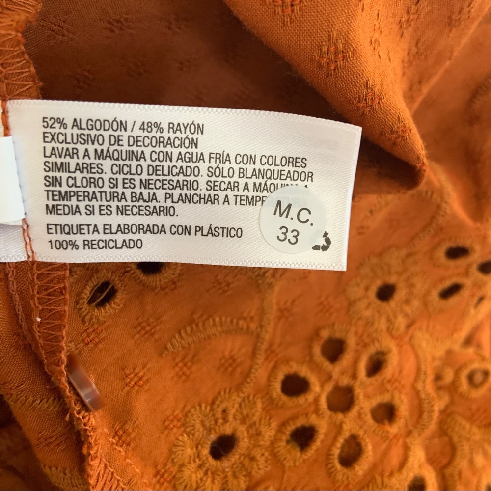 Universal Thread Rust Ruffle Long Sleeve Ruffle Dress - Picture 14 of 14